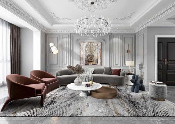 Trang trí phòng khách - Phong cách Luxury mẫu số 13