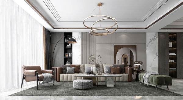 Trang trí phòng khách - Phong cách Luxury mẫu số 21