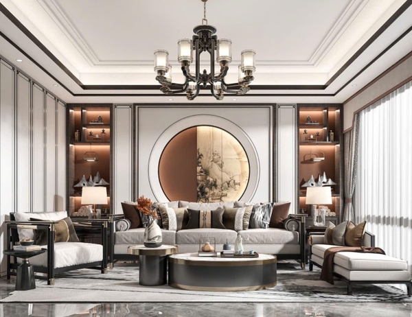 Trang trí phòng khách - Phong cách Luxury mẫu số 33