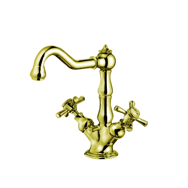Vòi lavabo nóng lạnh 1 lỗ mạ vàng Classic 60C4088MAG