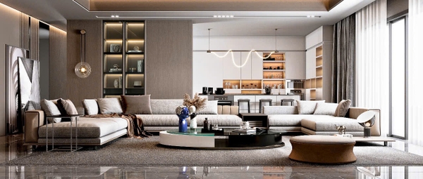 Trang trí phòng khách - Phong cách Luxury mẫu số 19