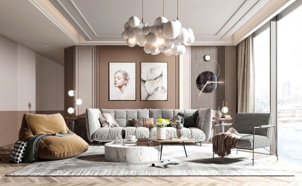 Trang trí phòng khách - Phong cách Luxury mẫu số 27