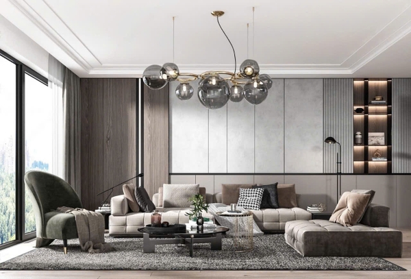 Trang trí phòng khách - Phong cách Luxury mẫu số 25
