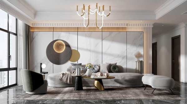 Trang trí nội thất phòng khách - Phong cách Luxury