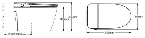 Bồn cầu thông minh JOMOO ZD7340-SA-IDO305