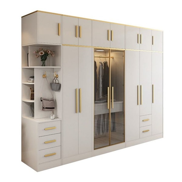 TỦ QUẦN ÁO GỖ CÔNG NGHIỆP TÂN CỔ ĐIỂN