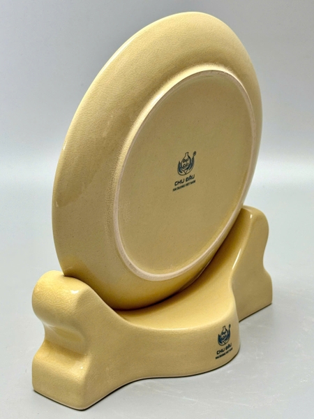 Đĩa cảnh Mã Đáo Thành Công 23cm Vẽ Vàng