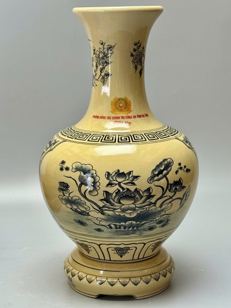 Bình Phú Quý Nhị Cảnh H30 In Logo men truyền thống