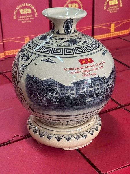 Bình Tài H25 Lộc Nhị Cảnh In Logo Đại Hội Đảng