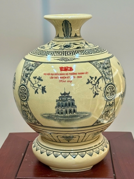 Bình Tài Lộc Tứ Cảnh Hà Nội Cao 29cm Đại Hội Phường Thanh Liệt