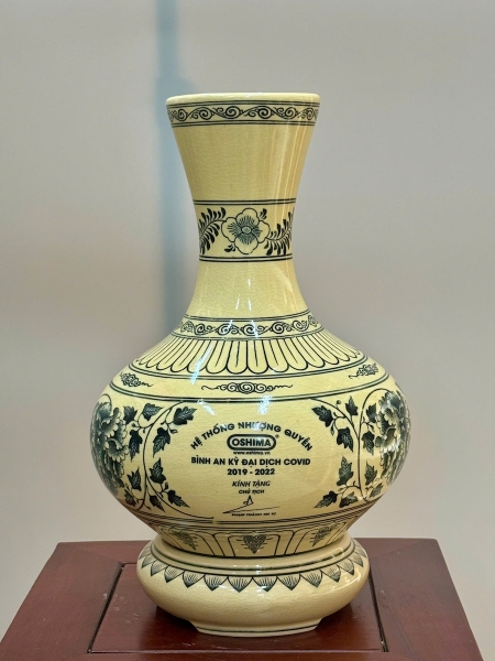 Bình Cúc Quân Tử Phù Dung Cao 28cm Quà Tặng Doanh Nghiệp