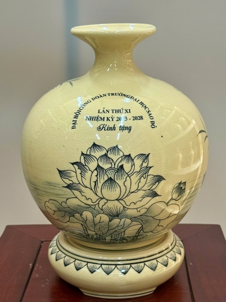 Bình Hút Lộc Hoa Sen Cao 27cm Quà Tặng Đại Hội