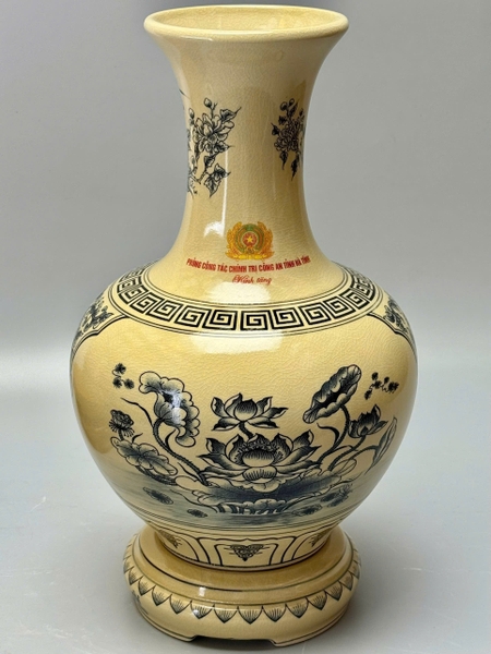 Bình Phú Quý Nhị Cảnh H30 In Logo men truyền thống