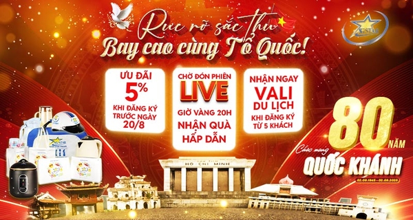 Chào Mừng Quốc Khánh 2/9 - Khuyến Mãi Du lịch Lễ cùng Saigon Star