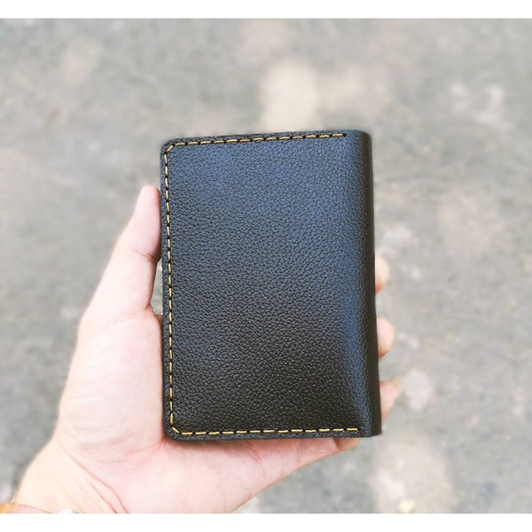 Ví da handmade da bò sọc chéo đựng giấy tờ - Nâu