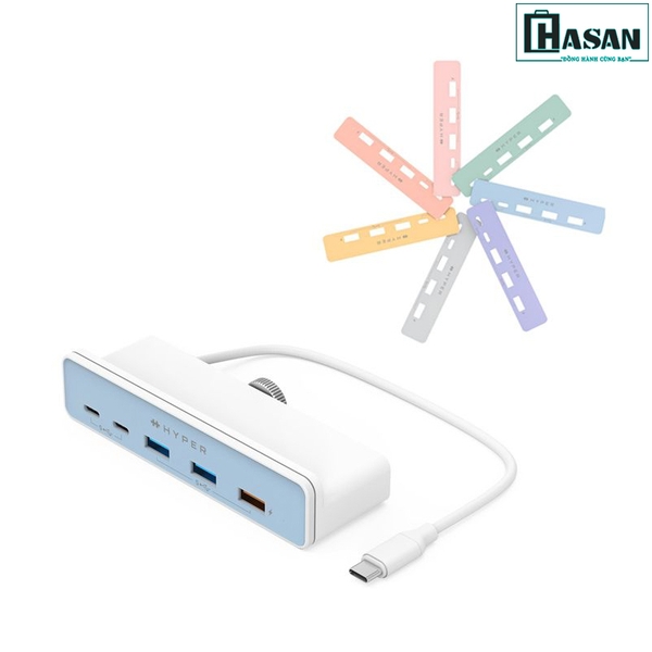 Cổng chuyển chuyên dụng iMac 24 inch HYPERDRIVE 6 in 1 USB-C HUB - HD34A8 kèm 7 miếng dán theo màu iMac 24 inch