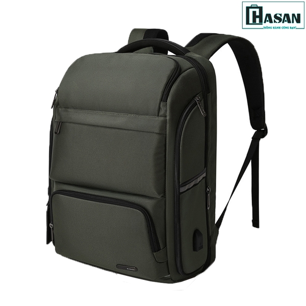 Balo du lịch đa năng đựng Laptop BANGE 32 ngăn, đai gắn Vali kèm cáp sạc ẩn cao cấp