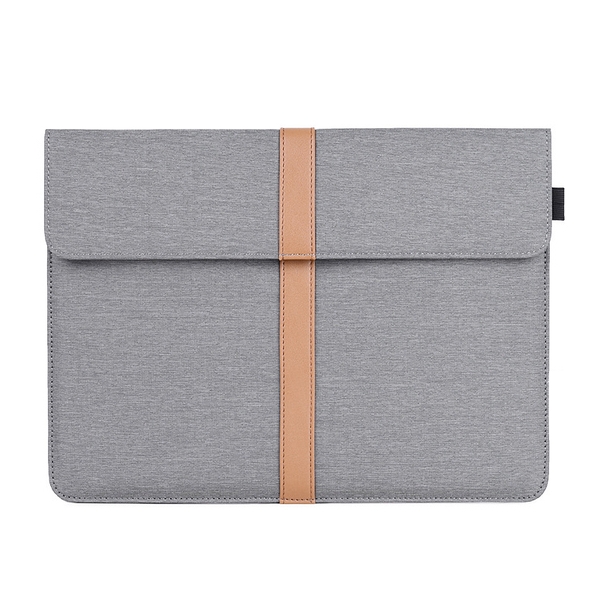Túi chống sốc Laptop, Macbook Canvasartisan viền da kèm khe cắm bút và khe sạc cao cấp