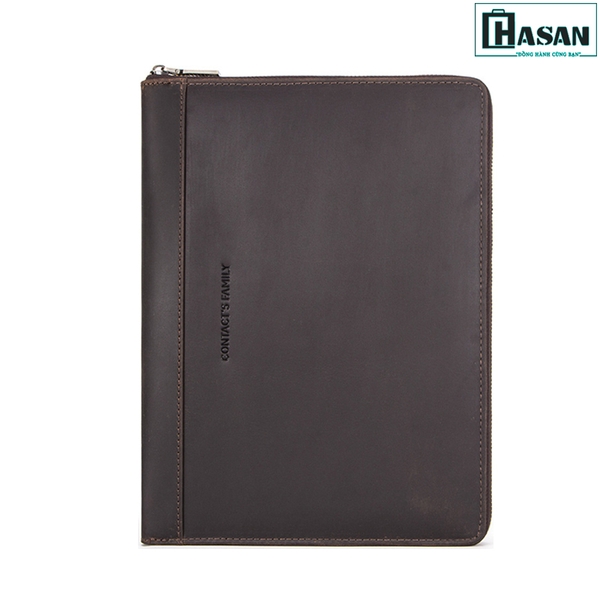 Túi da Padfolio tiện ích Contact Family đựng iPad Pro 10.5 inch da bò sáp nguyên miếng