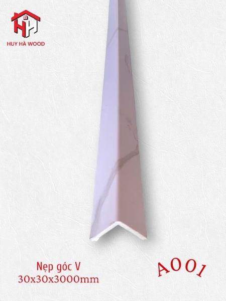 AT A001 30x30x3000mm Nẹp góc kết thúc V pvc
