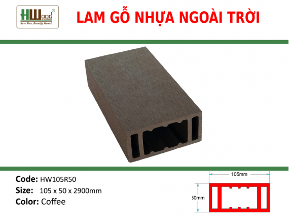 HW105R50 Coffee 105 x 50 x 2900