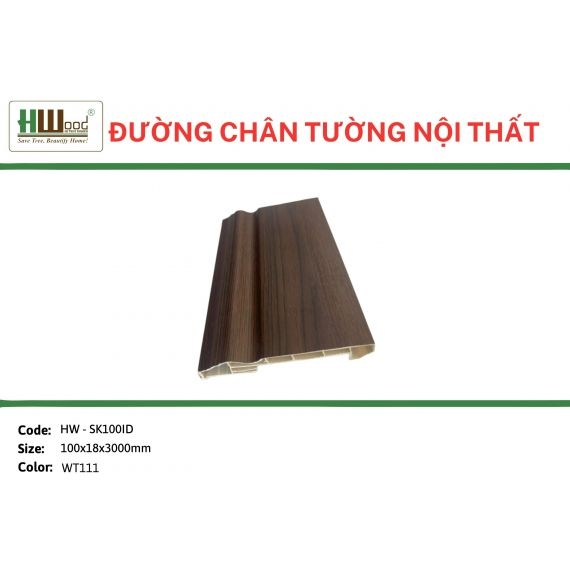 HW-SK100ID WT111 100x18x3000  Đường chân tường
