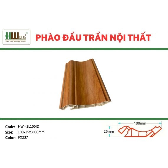 HW-SL100ID FX237 100x25x3000 Phào đầu trần