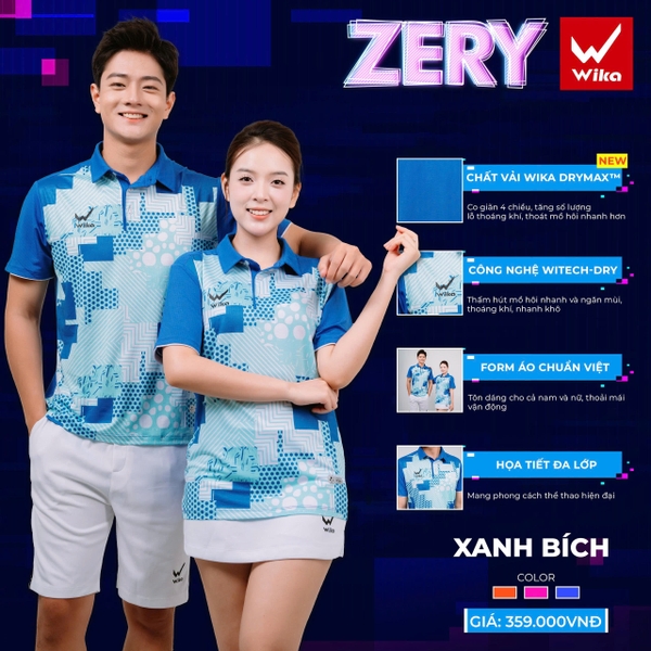Áo thể thao Polo Wika Zery