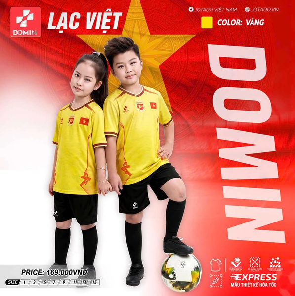 Áo Bóng Đá Domin Lạc Việt 2 Trẻ Em
