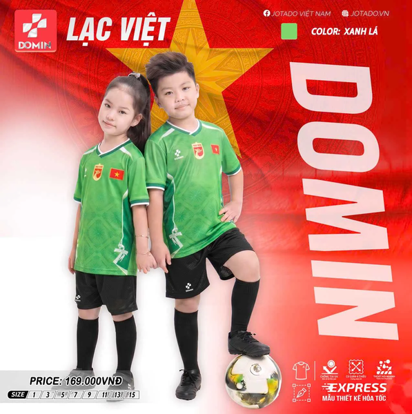Áo Bóng Đá Domin Lạc Việt 2 Trẻ Em