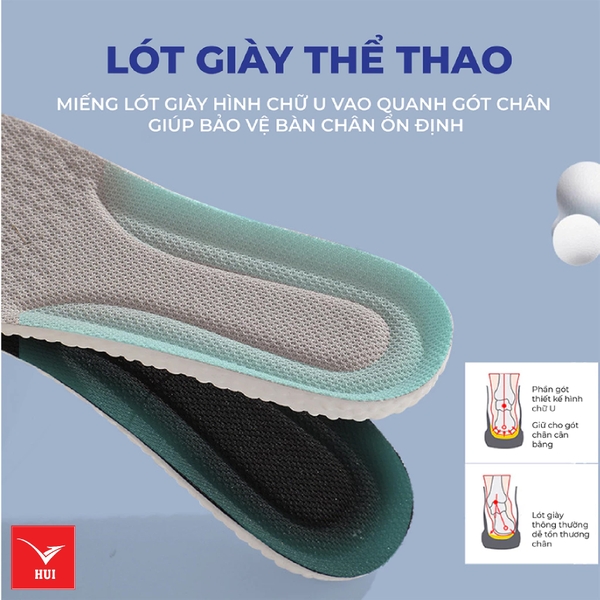 Lót giày thể thao đế cao su non