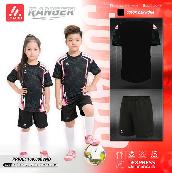 Bộ Quần Áo Bóng Đá Trẻ Em Jotado Ranger