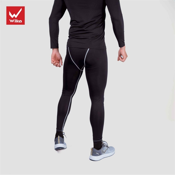 Quần giữ nhiệt Wika Combat Black co dãn đa chiều Legging Tập Gym