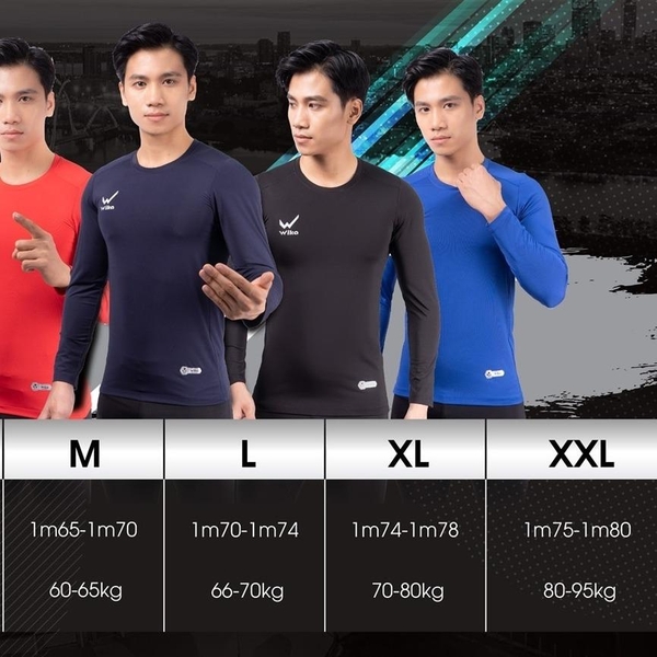 Quần giữ nhiệt Wika Combat Black co dãn đa chiều Legging Tập Gym