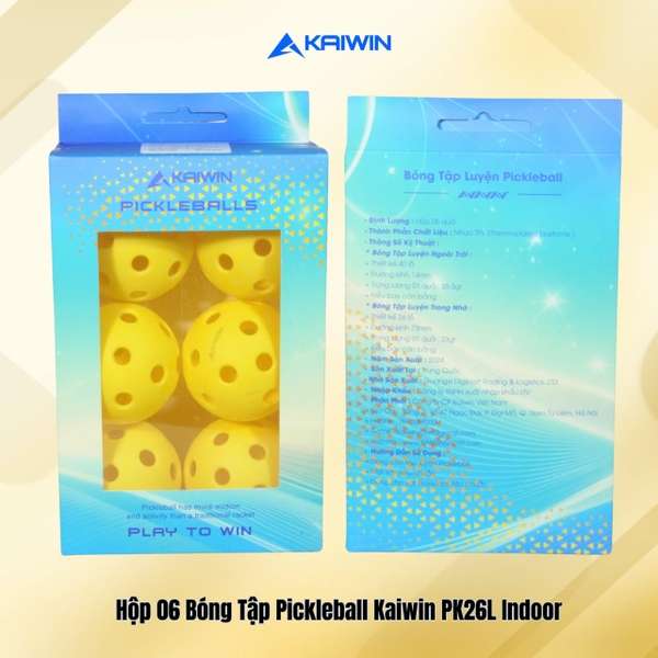 Quả bóng tập luyện Pickleball nhựa cứng màu ngẫu nhiên vợt  pickleball