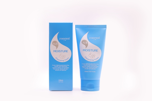 Sữa Rửa Mặt Zangmi 7in1 Moisture Egg 150ML- Sạch Sâu, Cấp Ẩm Dịu Nhẹ, Dành Cho Mọi Loại Da Chuẩn Hàn