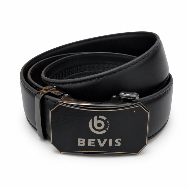 BEVIS NOIR- Dây nịt tăng full đen da cao cấp