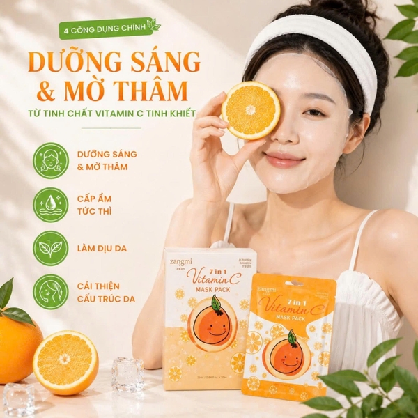 [Lẻ 1 mask] MẶT NẠ ZANGMI COLLAGEN / VITAMIN C