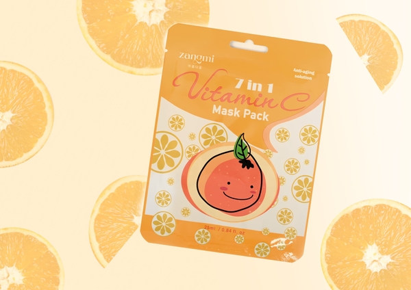 Mặt Nạ Zangmi Vitamin C Mask Pack Dưỡng Sáng, Làm Đều Màu Da, Tươi Trẻ Tức Thì
