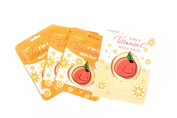 Mặt Nạ Zangmi Vitamin C Mask Pack Dưỡng Sáng, Làm Đều Màu Da, Tươi Trẻ Tức Thì