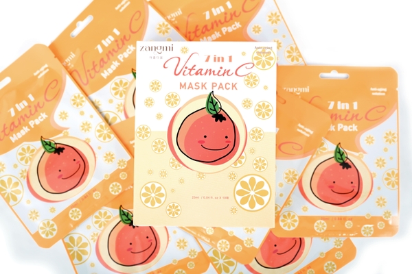 Mặt Nạ Zangmi Vitamin C Mask Pack Dưỡng Sáng, Làm Đều Màu Da, Tươi Trẻ Tức Thì