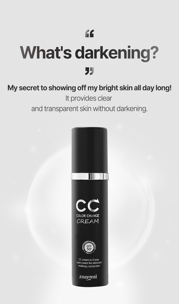 ZANGMI CC Color Change Cream – Kem Nền chống nắng SPF 50+,  Che phủ khuyết điểm theo màu da tự nhiên.