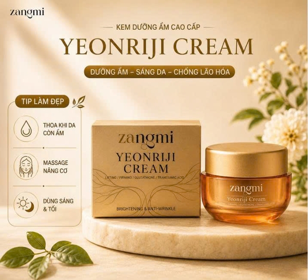Kem Dưỡng Cao Cấp Yeonriji Cream 50ml - Dưỡng Trắng Da , Nâng Cơ, Trẻ Hóa Da Đông Trùng Hạ Thảo Hàn Quốc