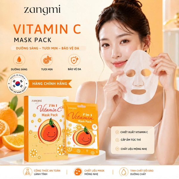 [Combo 2 Hộp] Mặt Nạ Collagen / Vitamin C Zangmi - Liệu Trình Trẻ Hóa Trắng Sáng