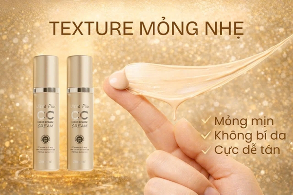 Kem CC Cream ZANGMI Ultra Plus SPF50+ PA+++ Che Khuyết Điểm Nâng Tông Trắng Da Kiềm Dầu Hàn Quốc 50g