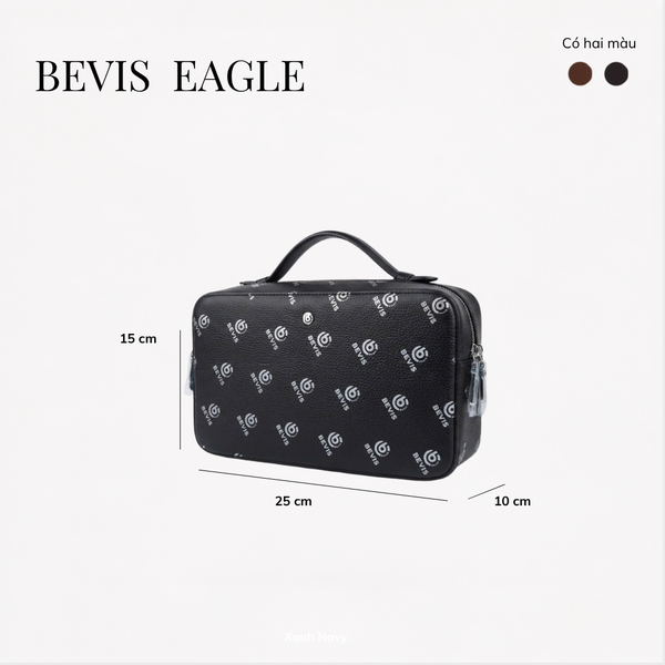 BEVIS EAGLE - Túi Golf Cầm Tay Da Bò Nhập Khẩu Khóa Vân Tay - Quà Tặng Sếp