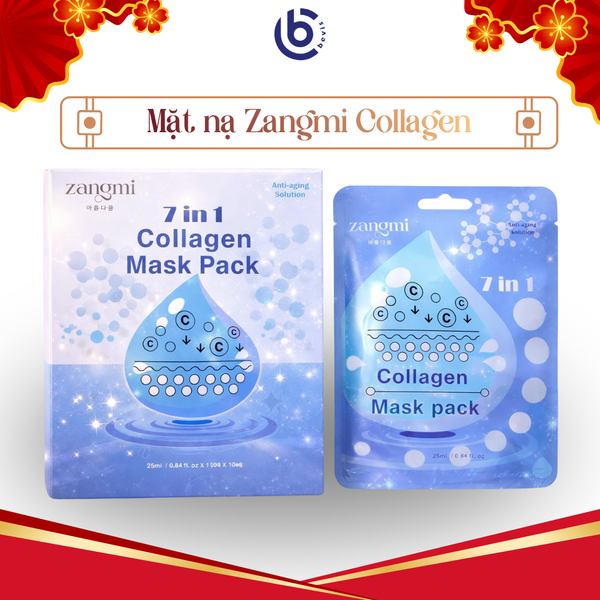 ZANGMI Collagen Mask Pack – Mặt Nạ Collagen Dưỡng Ẩm & Phục Hồi Da