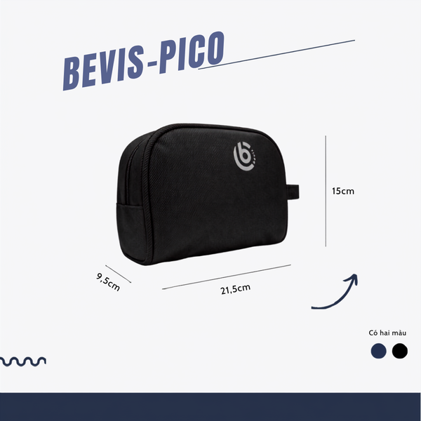 Túi Cầm Tay Mini BEVIS PICO - Túi Đựng Phụ Kiện Nam Nữ Vải phủ PVC Cao Cấp Chống Thấm Thời Trang