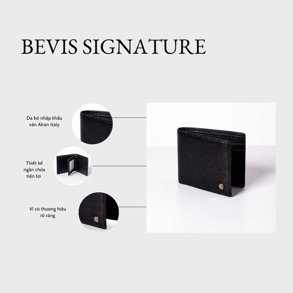 BEVIS SIGNATURE – Ví Da Nam Alran Italy Cao Cấp | Ví Nam Sang Trọng