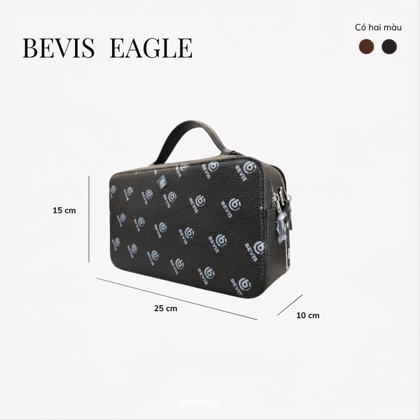 BEVIS EAGLE - Túi Golf Cầm Tay Da Bò Nhập Khẩu Khóa Vân Tay - Quà Tặng Sếp